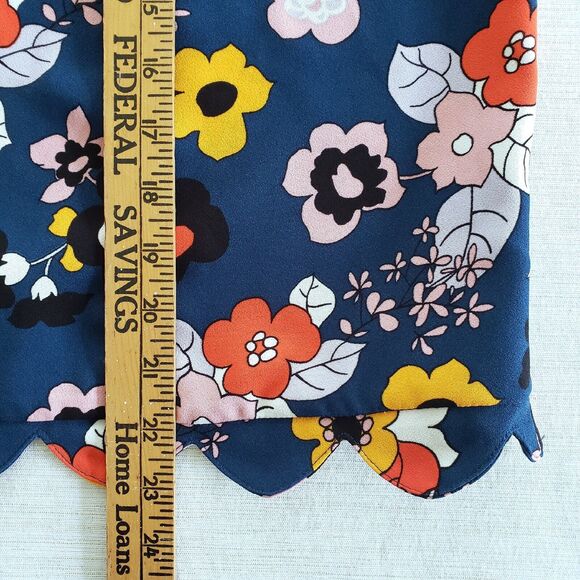 Victoria Beckham Top Women XS Colorful Floral Cottagecore Dainty Twee Kawaii Mod - Picture 12 of 13